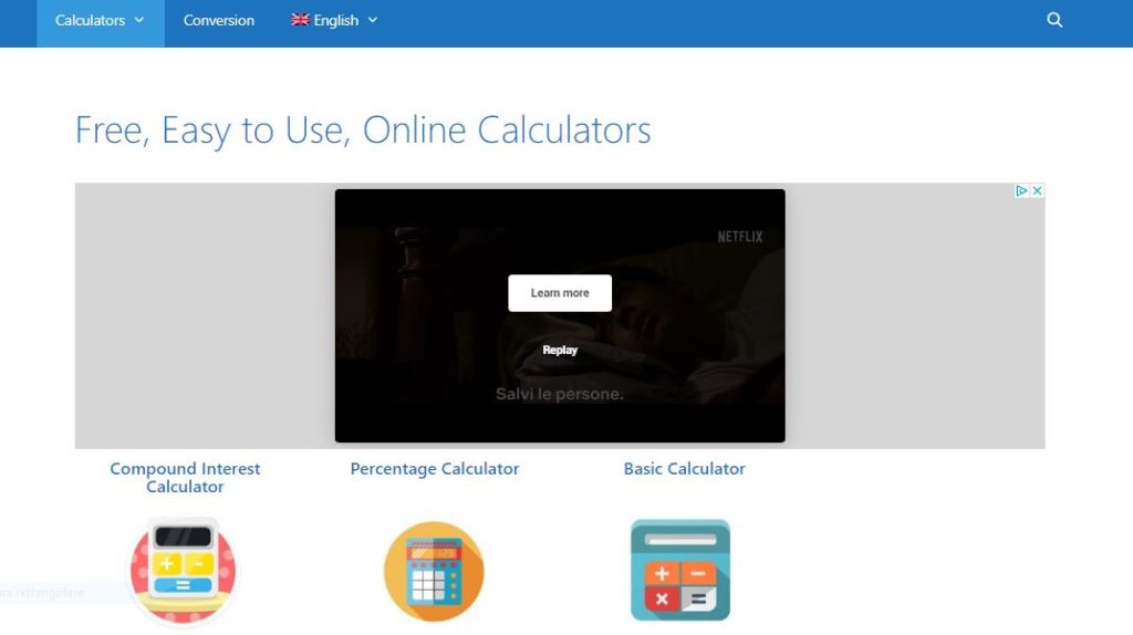 calcolatrici, the-calculators.com